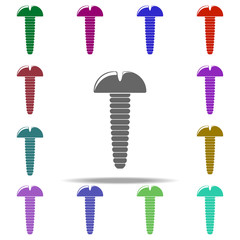 Poster - cog icon. Elements of Construction tools in multi color style icons. Simple icon for websites, web design, mobile app, info graphics