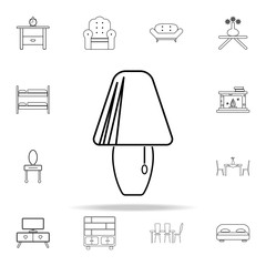 Poster - night light icon. Furniture icons universal set for web and mobile