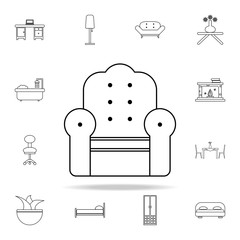Poster - armchair icon. Furniture icons universal set for web and mobile