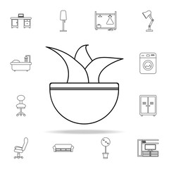 Poster - pot of plant icon. Furniture icons universal set for web and mobile