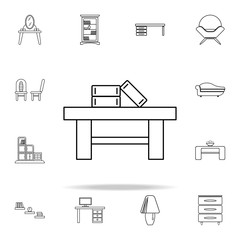 Poster - coffee table icon. Furniture icons universal set for web and mobile