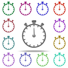 Poster - stopwatch icon. Elements of Logistic in multi color style icons. Simple icon for websites, web design, mobile app, info graphics