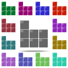 Poster - assembled boxes icon. Elements of Logistic in multi color style icons. Simple icon for websites, web design, mobile app, info graphics