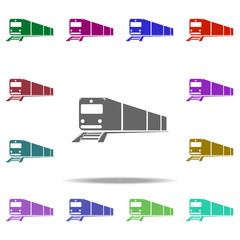 Poster - a train of a train icon. Elements of Logistic in multi color style icons. Simple icon for websites, web design, mobile app, info graphics