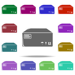 Poster - packing box icon. Elements of Logistic in multi color style icons. Simple icon for websites, web design, mobile app, info graphics
