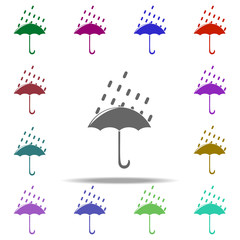 Poster - umbrella with raindrops icon. Elements of Logistic in multi color style icons. Simple icon for websites, web design, mobile app, info graphics