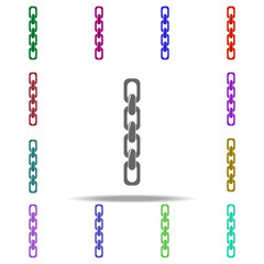 Poster - chain icon. Elements of Logistic in multi color style icons. Simple icon for websites, web design, mobile app, info graphics