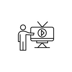 Poster - advertising, sales icon. Element of professional icon for mobile concept and web apps. Thin line advertising, sales icon can be used for web and mobile