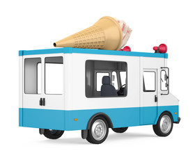 Wall Mural - Ice Cream Truck Isolated