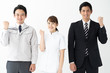 © taka - portrait of asian business people on white background