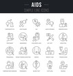 © M.Style - Set Vector Line Icons of AIDS.