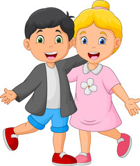 Sticker - Happy kid cartoon
