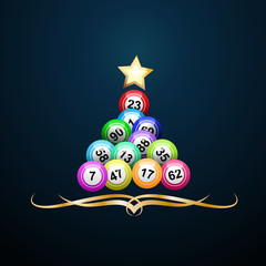 Wall Mural - Vector christmas tree with bingo