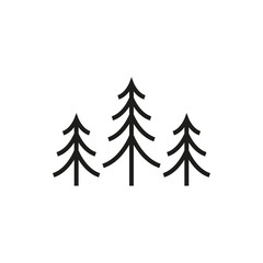 Tree icon. Fir symbol. Vector illustration.