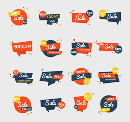 Sticker - Sale badge vector design set