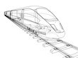 Modern speed train concept. Vector