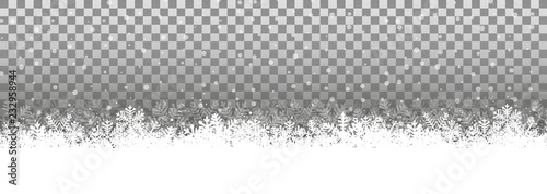 Fotomural Transparenter Hintergrund Schneelandschaft