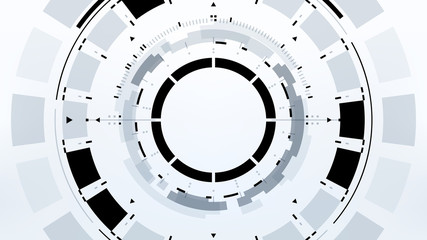 Wall Mural - Futuristic Technology Abstract Background. Vector Modern Hi-Tech Wallpaper