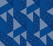 Blue and white simple geometric seamless pattern