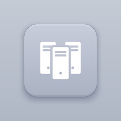 Poster - Datacenter, database button, best vector