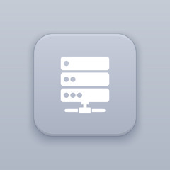 Poster - Webhosting, datacenter button, best vector