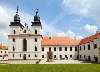 Basilica St Procopius in Trebic monastery Czech Republic