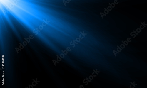 Fotografía Blue neon light ray or sun beam vector background