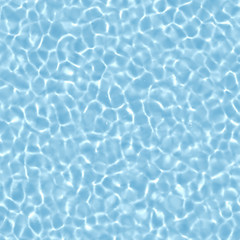  Caustic in water. Sunlight in the pool with blue tiles. Caustics map. 3D illustration.
