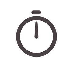 Poster - alarm clock arrow icon. vector stopwatch timer clock simple line sign for web or app user interface 