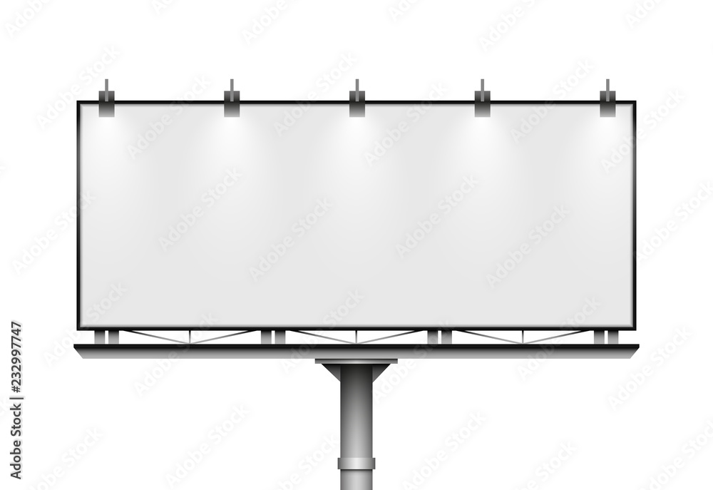 Blank big billboard. Mockup for your advertisement and design - obrazy, fototapety, plakaty 
