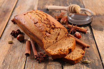 Poster - gingerbread cake and spices