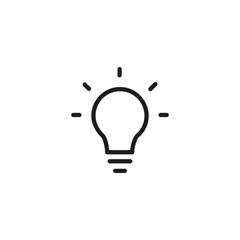 Shining bulb line icon. Lamp, electricity, energy. Idea concept. Vector illustration can be used for topics like intelligence, imagination, inspiration