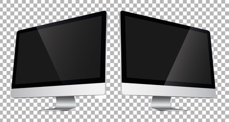 Poster - A personal computer monitor in a flat vector style