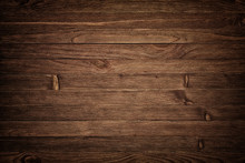 Wood Texture Plank Grain Background, Wooden Desk Table Or Floor, Old Striped Timber Board
