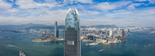  Panoramic Shot Of Hong Kong Business Office Tower
