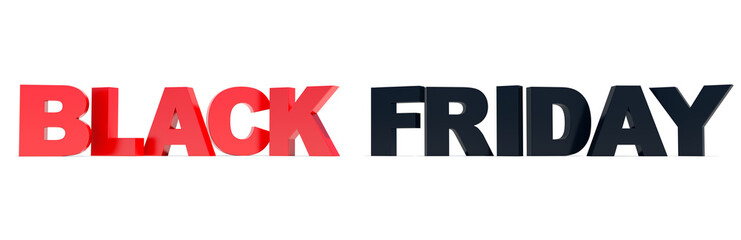 Poster - Black Friday text on wide white banner