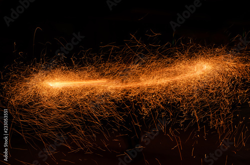 Fotomural Firestorm from particles of sparks of fire