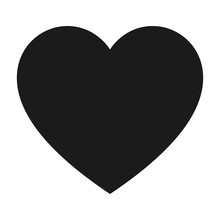 Black Heart Icon Vector