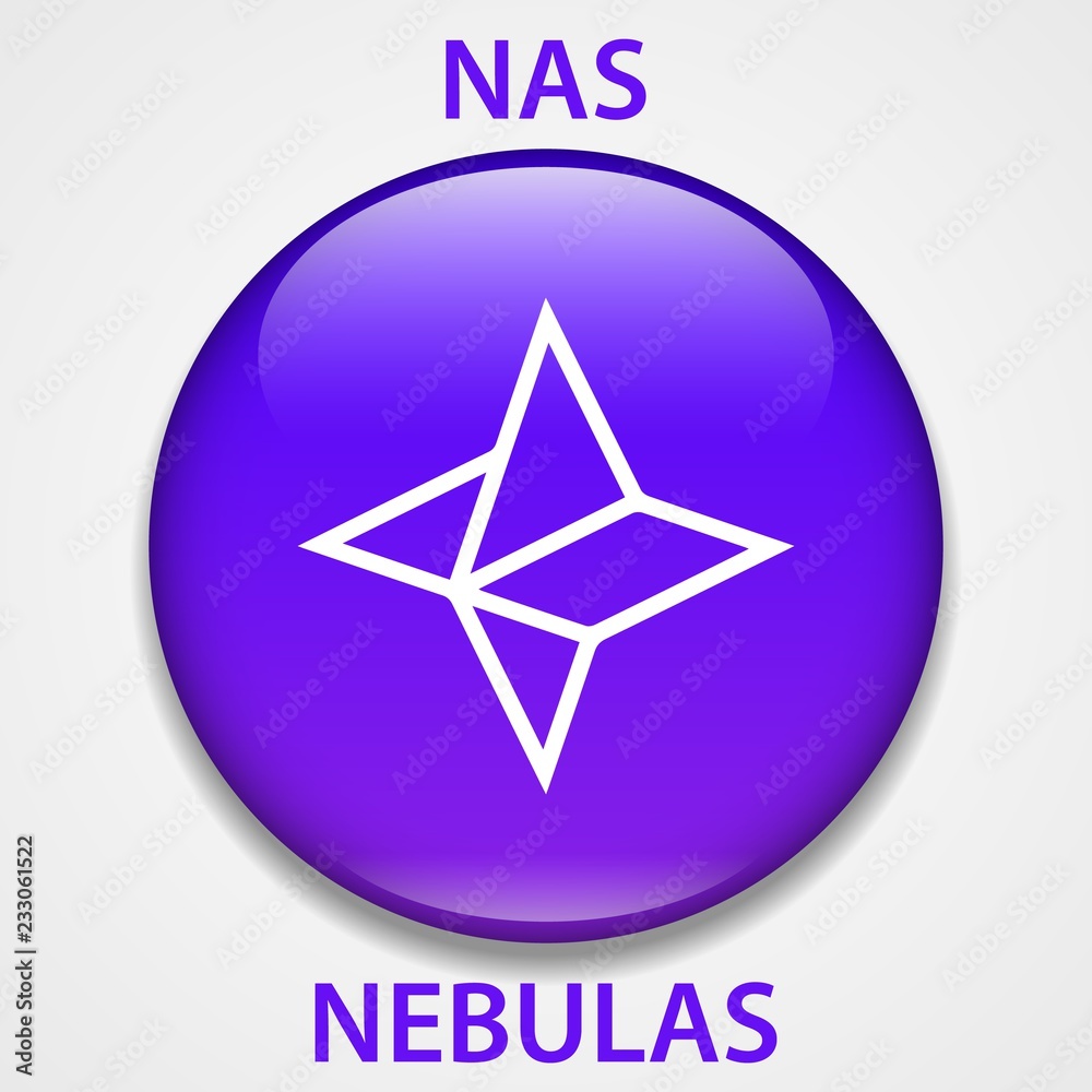 Nebula Coin cryptocurrency blockchain icon. Virtual electronic, internet  money or cryptocoin symbol, logo Stock Vector | Adobe Stock