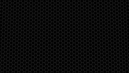 Poster - Abstract black futuristic background. Background with hexagons. Connecting dots and lines on white background. 4k rendering.