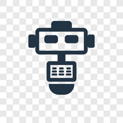 Poster - Robot vector icon isolated on transparent background, Robot transparency logo design