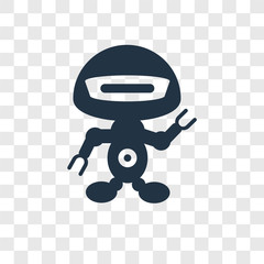 Poster - Robot vector icon isolated on transparent background, Robot transparency logo design