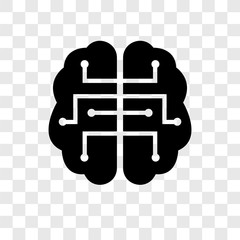 Poster - Artificial intelligence vector icon isolated on transparent background, Artificial intelligence transparency logo design