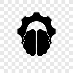 Poster - Brain vector icon isolated on transparent background, Brain transparency logo design