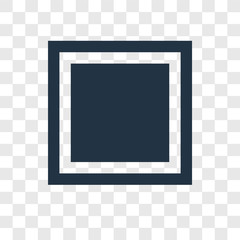 Poster - Square vector icon isolated on transparent background, Square transparency logo design