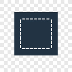 Poster - Square vector icon isolated on transparent background, Square transparency logo design