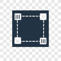 Poster - Square vector icon isolated on transparent background, Square transparency logo design