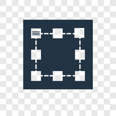 Poster - Square vector icon isolated on transparent background, Square transparency logo design