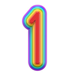 Poster - Concentric rainbow number 1 ONE 3D