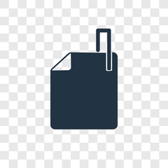 Poster - Attach vector icon isolated on transparent background, Attach transparency logo design